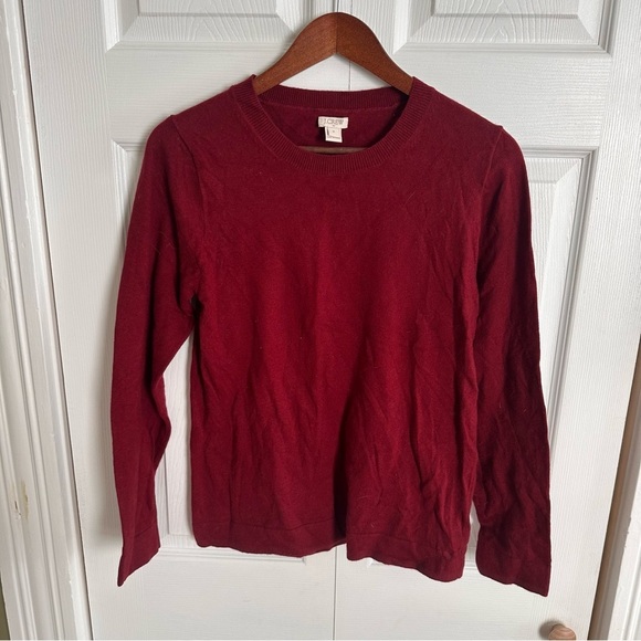 J Crew Teddy Sweater Set of 2 Black and Wine Women’s size Medium Cotton Wool Top - Picture 8 of 9